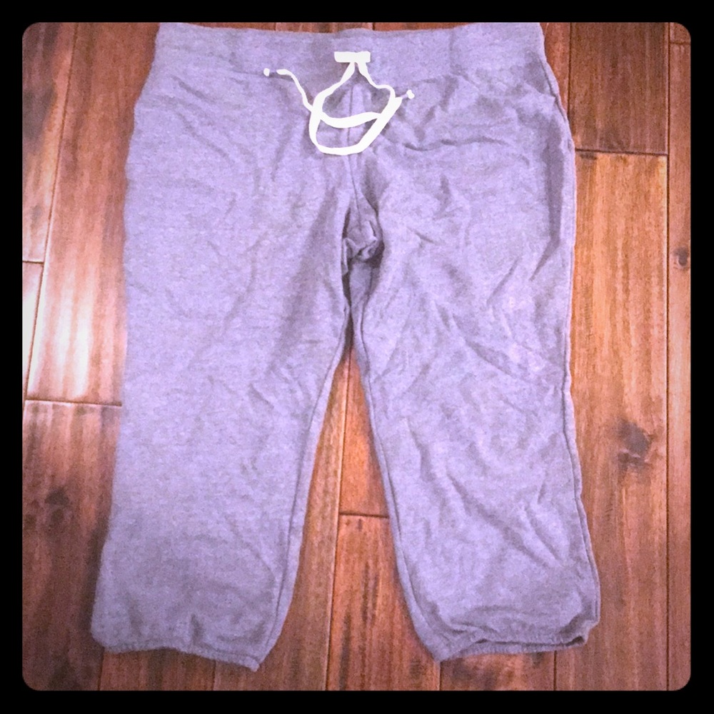 Crop sweat pants blue/gray